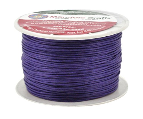  Mandala Crafts 1mm Purple Elastic Cord for Bracelets