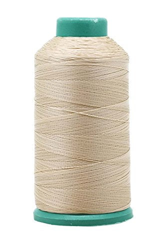 Bonded Nylon Thread for Sewing Leather,Upholstery,Jeans and Wig; #69 T70  Size 210D/3 1400 Yards (Beige)