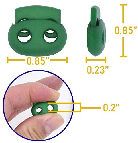 Measurement of Cord Lock Cord Stop Tightener Lace Locking End