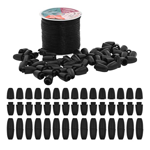 Black Breakaway Clasp for Lanyard Necklaces Bracelets 30 Plastic Breakaway Clasps Bead Barrel Connectors for Jewelry Making - Plastic Break Away Safety Clasp Buckle with Chinese Knotting Cord