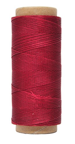 Round Waxed Thread for Leather Sewing Leather Thread Wax String Polyester Cord for Leather Craft Stitching Bookbinding