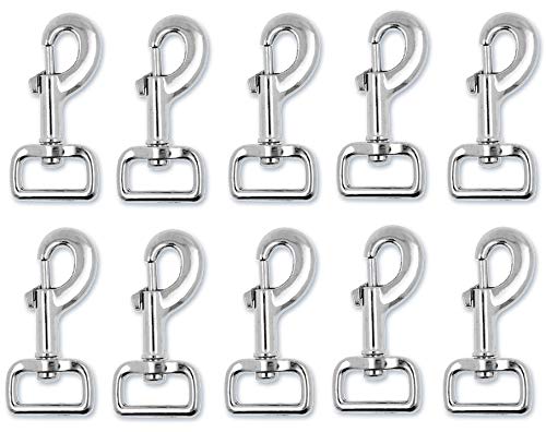 Mandala Crafts Swivel Snap Hooks Heavy Duty Trigger Clip Clasps for Dog Leashes, Bags, Backpacks, Straps, Harnesses, 10 Pieces