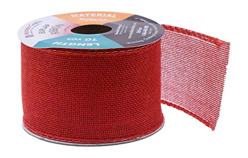 Red Wedding Burlap Ribbon