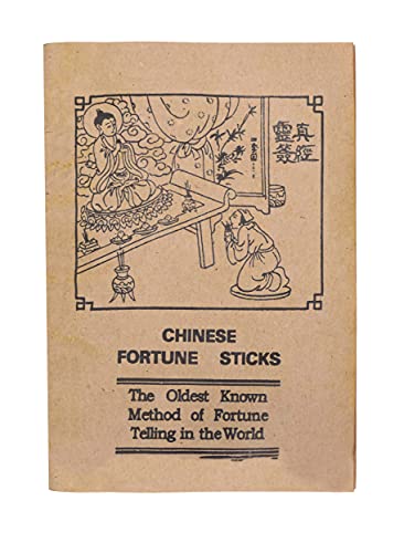 Chinese Fortune Sticks in English Chinese Kau Chim Sticks with Book Chien Tung in Leather Box