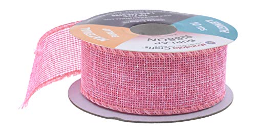 Craft Burlap Ribbon in Pink