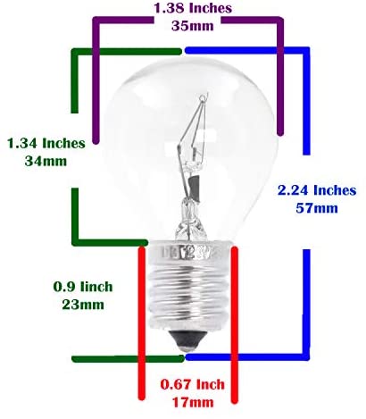 Lava Lamp Light Bulbs Measurements
