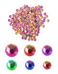 Mandala Crafts 1200 Flatback Rhinestones for Nail Gems Face Gems, Flatback Rhinestones for Crafts, Round Flat Back Rhinestones Gems 1.5mm 2mm 2.5mm 3mm 4mm 5mm