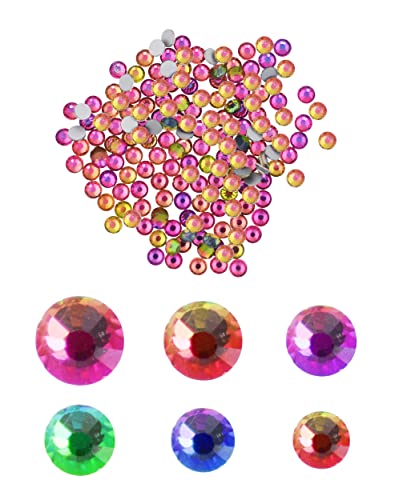 Mandala Crafts Half Pearls for Crafts - Mixed Colors Flatback Pearls for Nails Pearls Nail Art - Face Pearls for Makeup - Round Half Pearl Beads