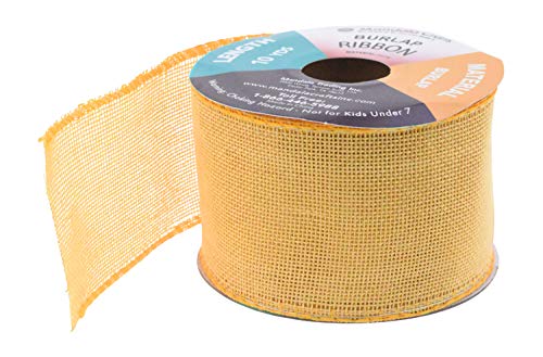 Yellow Wedding Burlap Ribbon