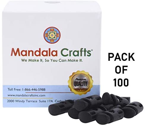 Mandala Crafts Cord Locks Toggle Plastic Spring Stop for Draw