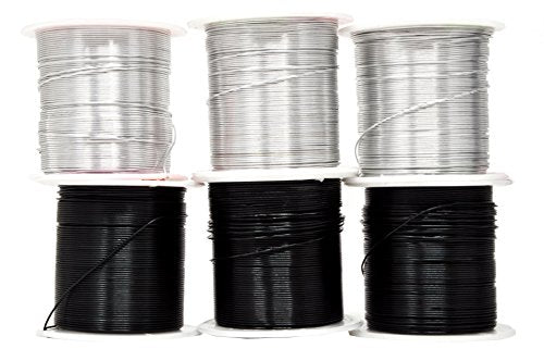 Mandala Crafts Anodized Aluminum Wire for Sculpting, Armature, Jewelry Making, Gem Metal Wrap, Garden, Colored and Soft, Assorted 6 Rolls