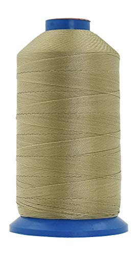 Mandala Crafts Bonded Nylon Thread for Sewing Leather, Upholstery, Jeans  and Weaving Hair; Heavy-Duty (T210 #207 630D/3, White) 