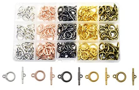 Mandala Crafts Toggle Clasp, T-Bar Closure from Metal for Jewelry Making in Bulk
