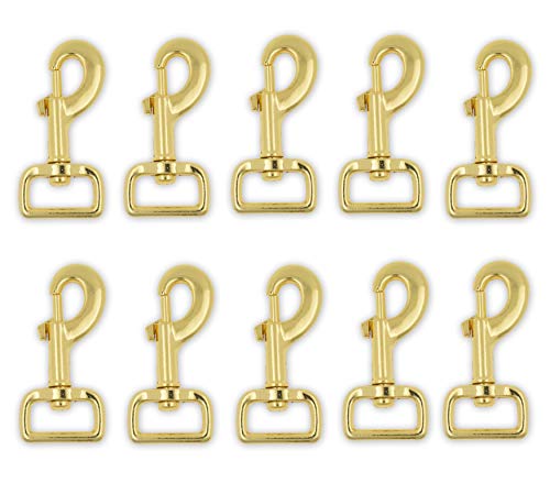 Mandala Crafts Swivel Snap Hooks Heavy Duty Trigger Clip Clasps for Dog Leashes, Bags, Backpacks, Straps, Harnesses, 10 Pieces