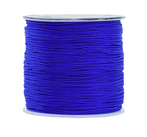 Mandala Crafts Nylon Satin Cord, Rattail Trim Thread for Chinese Knotting, Kumihimo, Beading, Macrame, Jewelry Making, Sewing