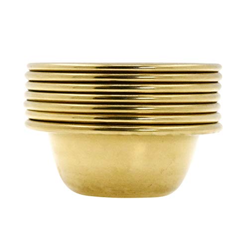 Brass Offering Bowl Set of 7 Tibetan Buddhist Alar Supplies for Meditation Yoga Burning Incense Ritual Smudging Decoration 3 Inches