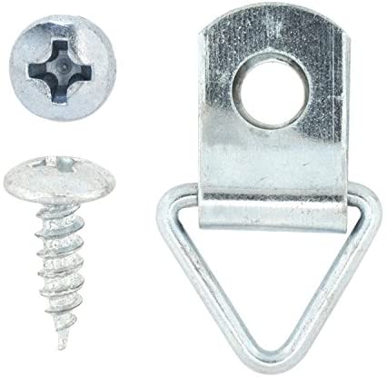 Close Up View of Triangle Picture Hanger and Screws