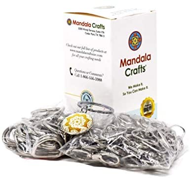 Mandala Crafts Metal Swivel Snap Hook Clasps, Split Key Rings