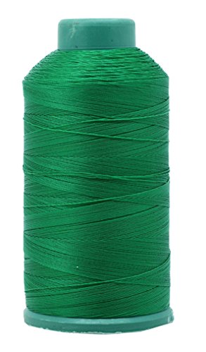 Bonded Nylon Thread for Sewing Heavy Fabric, Leather,Upholstery,Jeans and  Wig; Heavy Duty; #69 T70 Size 210D/3 1400 Yards (Aquamarine)