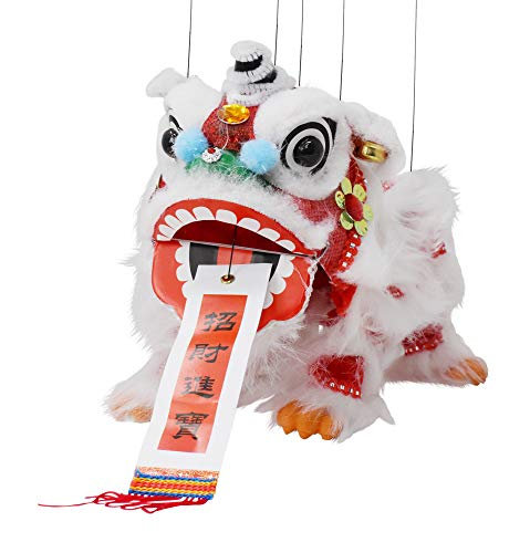 White and Red Lion String Puppet