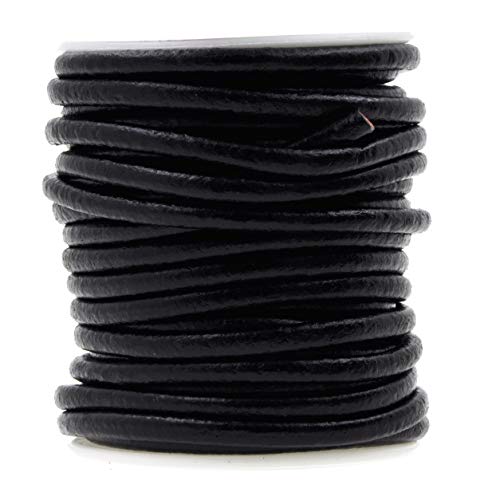 PINXOR Cowhide Leather Rope Leather Strip Cord Leather Cord Rope Strings for Axe Wrapping, Women's, Size: 500.00, Black