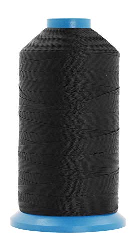 Mandala Crafts Bonded Nylon Thread for Sewing Leather, Upholstery, Jeans  and Weaving Hair; Heavy-Duty (T270 #277 840D/3, Gray) 