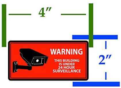 Measurements of Security Camera Decal