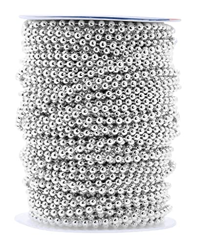 Mandala Crafts Faux Pearl Beads Garland Pearl Bead Roll String Strand for Wedding, Decorating, Trees, Crafts