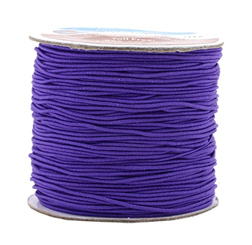 Stretchy String for Jewelry Making in Color Dark Purple
