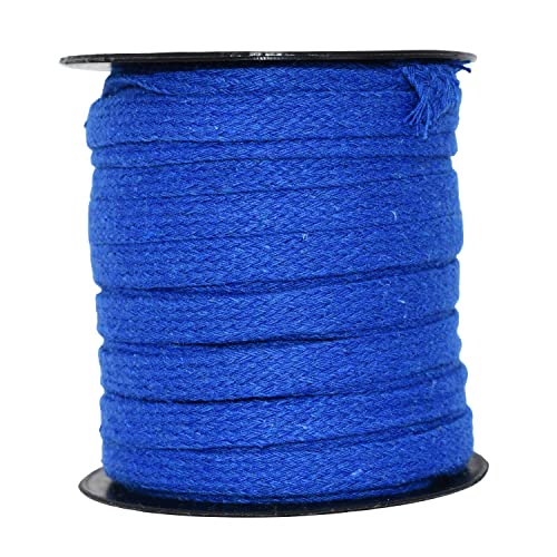 Flat Cotton Cord Light Blue 12mm Drawstring - Caboodle Textiles