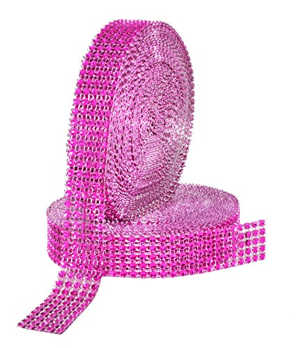 Hot Pink Rhinestone Crystal Wrap Roll