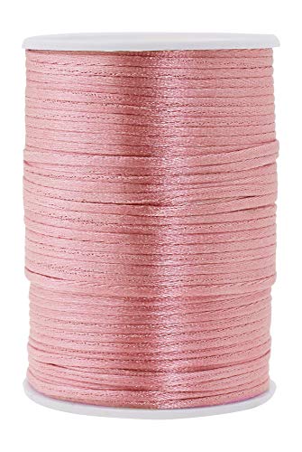 Mandala Crafts Satin Rattail Cord String from Nylon for Chinese Knot, Macrame, Trim, Jewelry Making