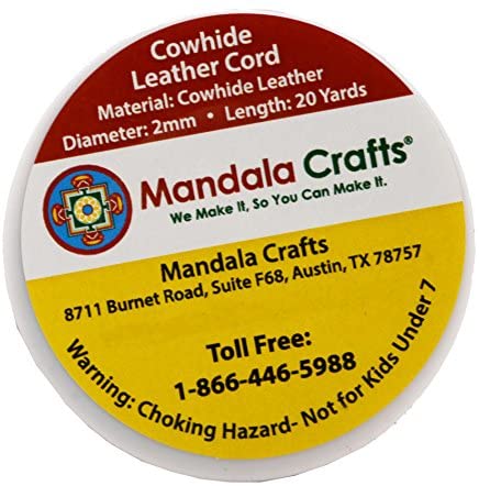 Mandala Crafts Cowhide Leather Cord