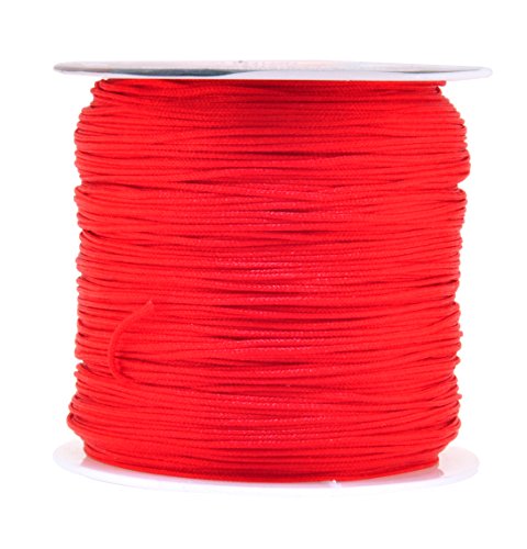 Mandala Crafts Nylon Satin Cord, Rattail Trim Thread for Chinese Knotting, Kumihimo, Beading, Macrame, Jewelry Making, Sewing