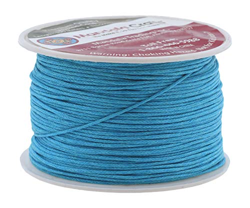 Deep Sky Blue Crafting Macramé Waxed Cotton Cord Thread