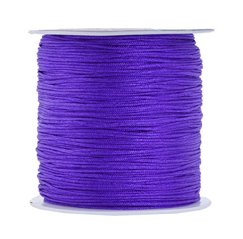 Mandala Crafts Nylon Satin Cord, Rattail Trim Thread for Chinese Knotting, Kumihimo, Beading, Macrame, Jewelry Making, Sewing