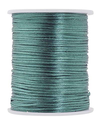 Mandala Crafts Satin Rattail Cord String from Nylon for Chinese Knot, Macrame, Trim, Jewelry Making