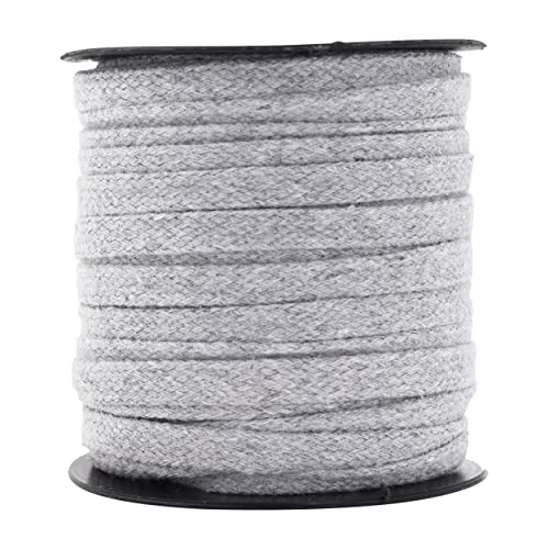 Mandala Crafts Flat Drawstring Cord for Drawstring Replacement, Soft Drawstring Cotton Draw Cord, 3/8 20 YDs Drawcord for Shorts Hoodie Sweatpants