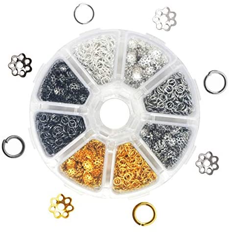 Mandala Crafts End Bead Cap, End Cap Bead Cover Assorted Set from Metal for Jewelry Making