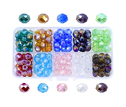 Mandala Crafts Bicone Crystal Beads for Jewelry Making Faceted Bicone Crystal Glass Beads for Jewelry Making Crafts Beading