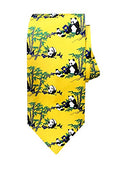 Chinese Dragon Panda Novelty Tie, Exotic Necktie Gift for Men; by Mandala Crafts