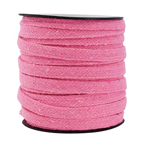 Mandala Crafts Flat Drawstring Cord for Drawstring Replacement, Soft Drawstring Cotton Draw Cord, 3/8 20 YDs Drawcord for Shorts Hoodie Sweatpants