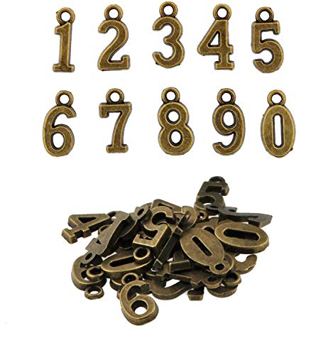 Number Charms for Necklaces