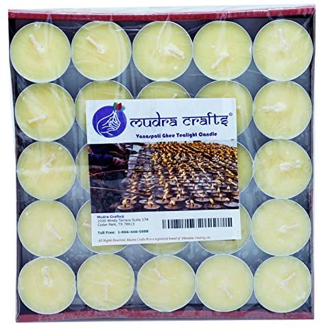 Front View of Ghee Butter Candle Set