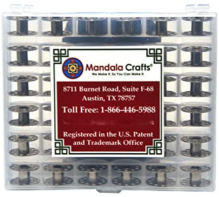 Mandala Crafts Box Set of Sewing Machine Empty Bobbins