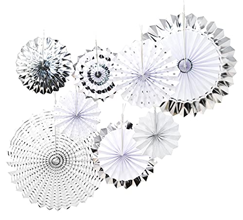 Mandala Crafts Hanging Paper Fans Party Decorations Round Paper Fans for Wedding - Paper Fan Decorations for Graduation Birthday Classroom Decor