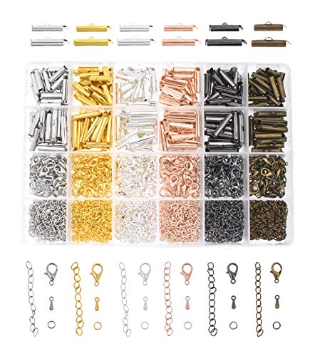 Slider Clasp for Bead Looms, Slide Tube End Bar Finding Kit for Seed Bead Jewelry Making and Beading; by Mandala Crafts