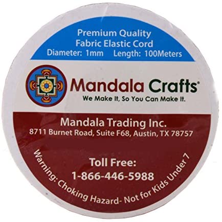 Mandala Crafts Clear Elastic Cord Stretchy Fiber String for Bracelets,  Jewelry Making, Beading