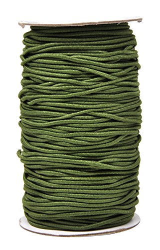 Mandala Crafts 2mm Elastic Cord for Bracelets Necklaces - 76 Yards, Cream