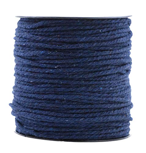 2mm 2 Strand Cotton Macrame Cord - Navy Blue 